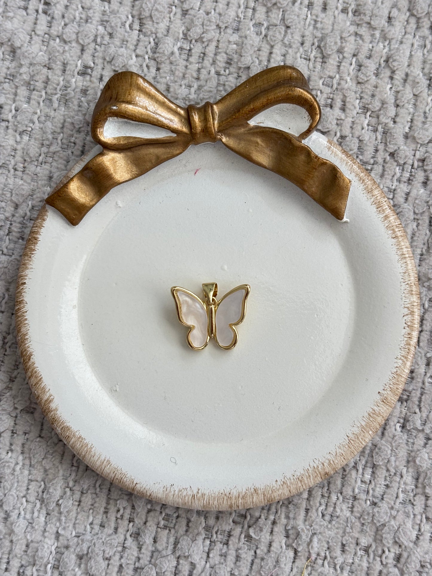 mother of pearl butterfly charm